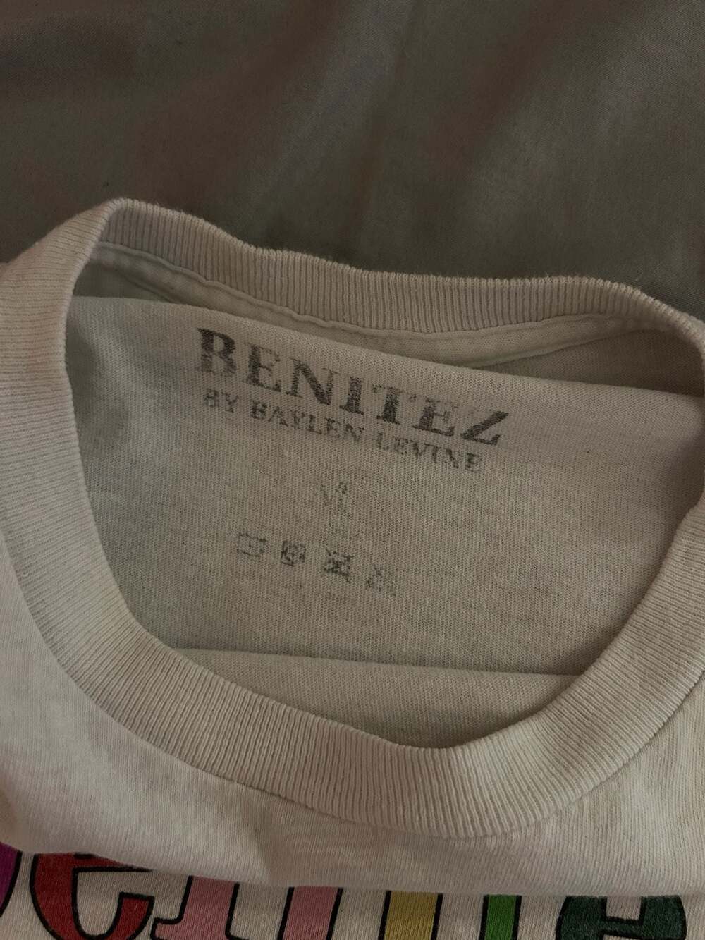 Benitez by Baylen Levine Multicolor Graphic Logo T-Shirt - Picture 2 of 2